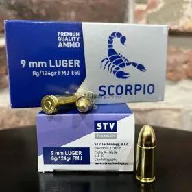 Amunicja Scorpio 9mm 8g FMJ luger 